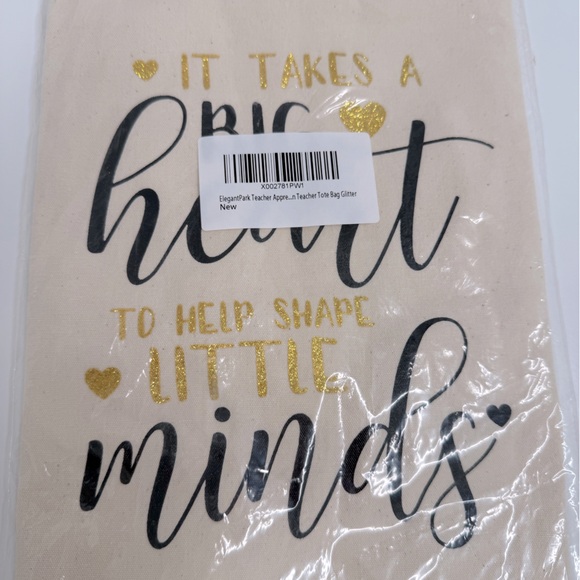 Woven tote bag with inspirational quote - great gift for a teacher! - Picture 3 of 4